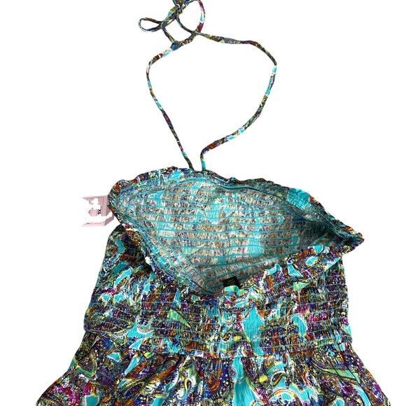 Wild Fable Women's Sleeveless Woven Smocked Romper - Blue Paisley XX Small NWT - Picture 15 of 16